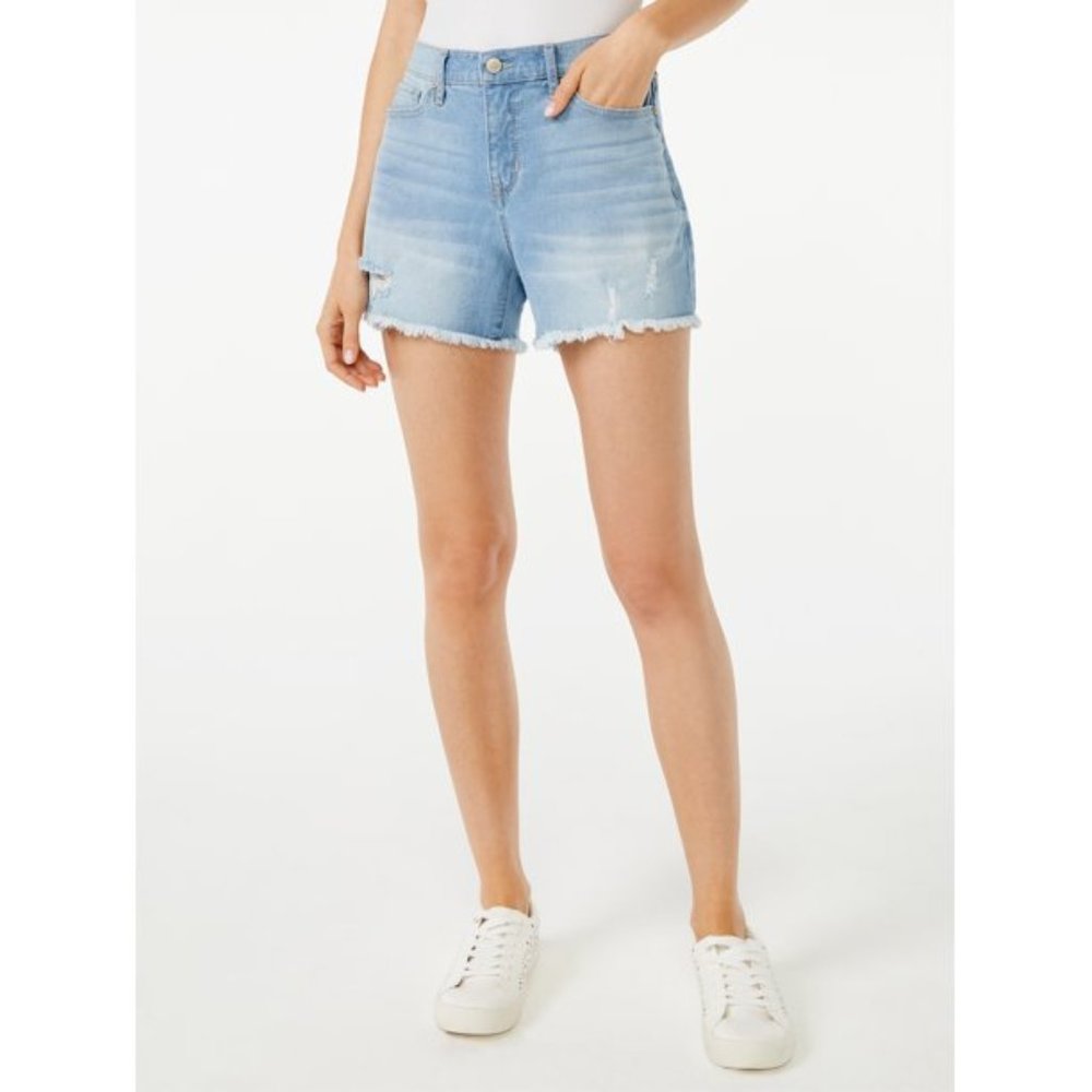Scoops Women's Fayette Retro Destructed Boy Shorts - Size 8